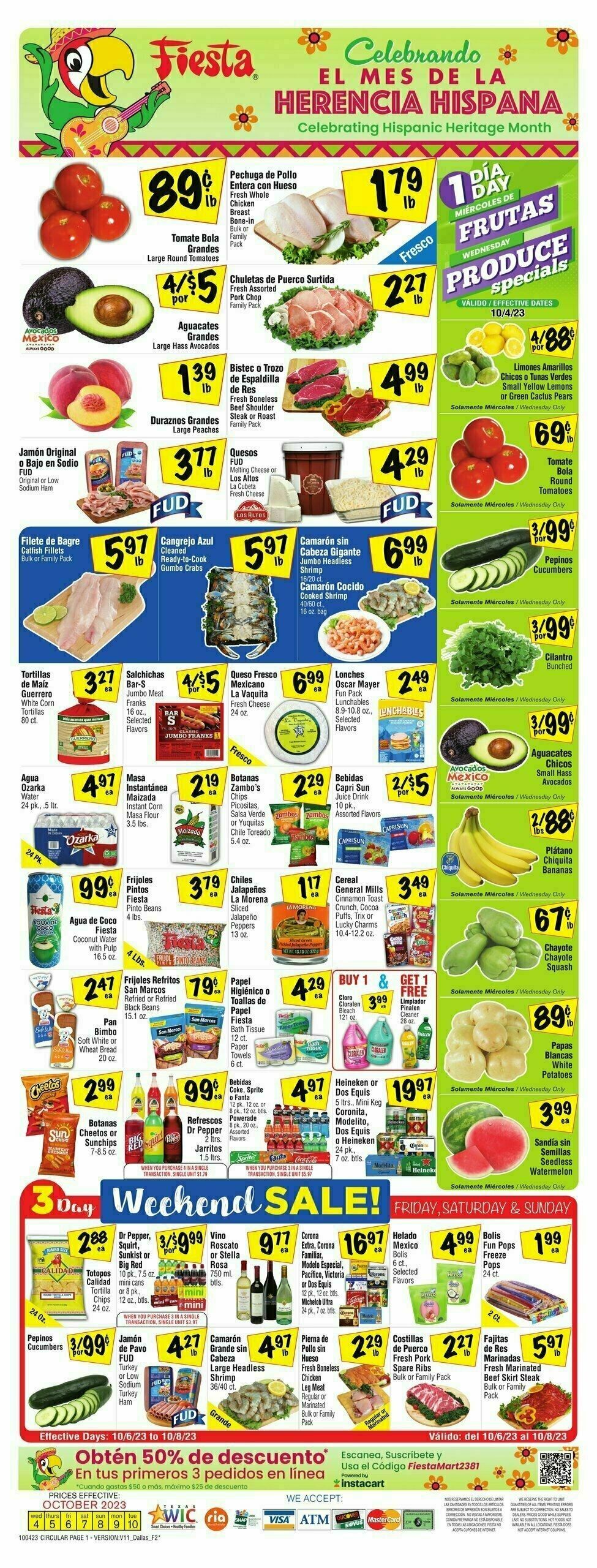 Fiesta Mart Weekly Ad from October 4
