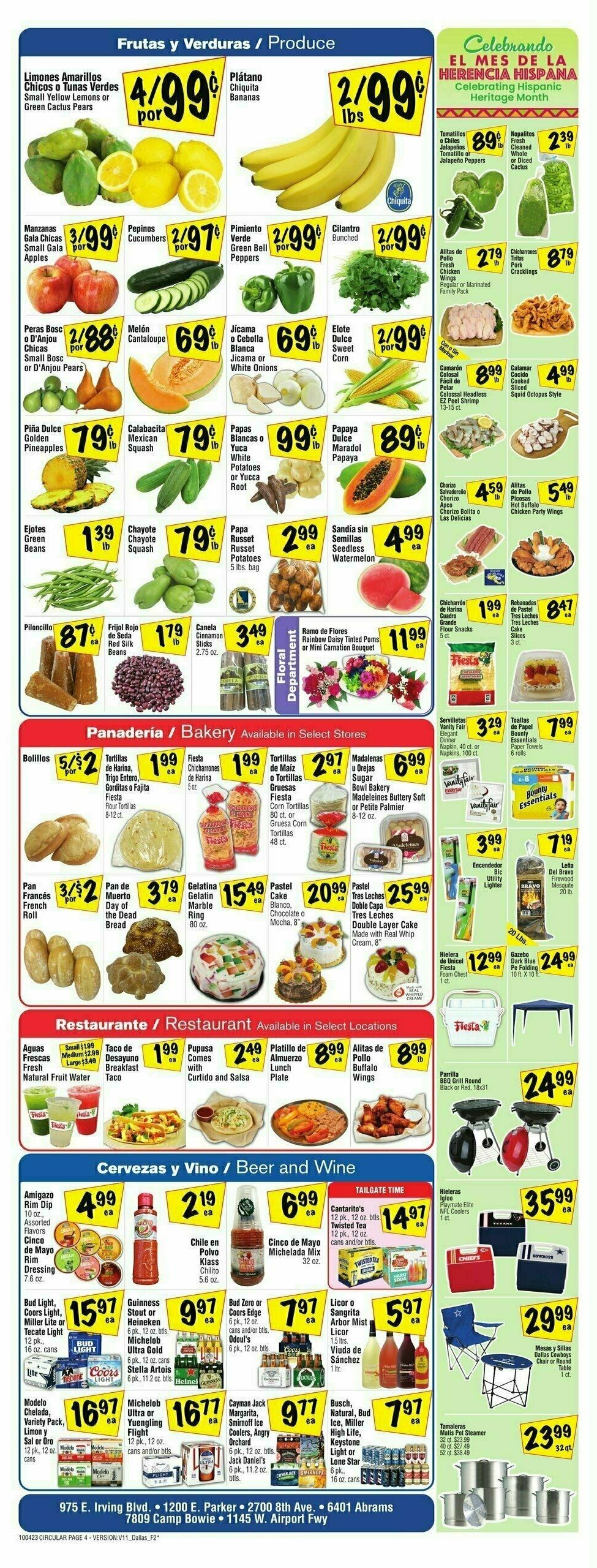 Fiesta Mart Weekly Ad from October 4