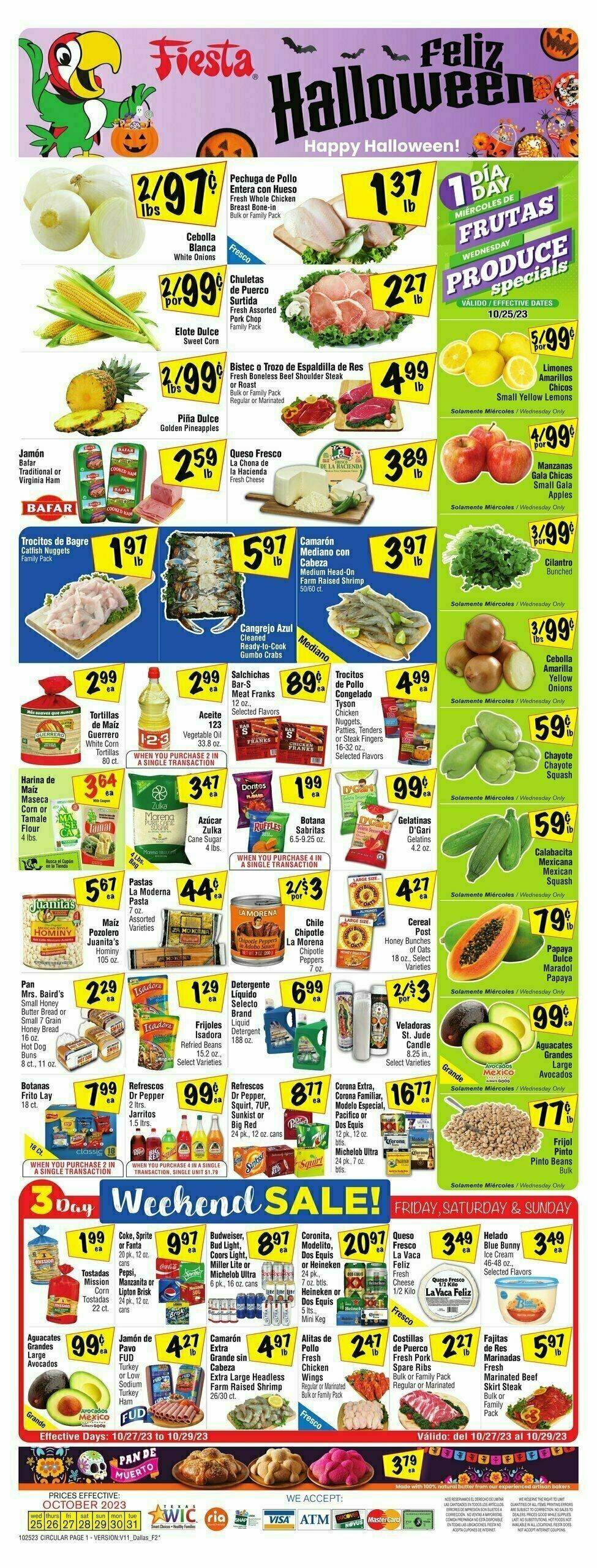 Fiesta Mart Weekly Ad from October 25