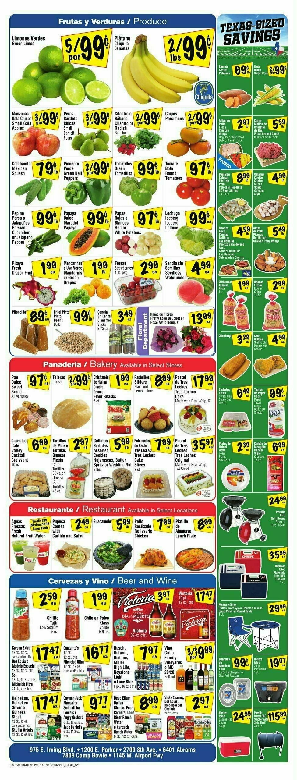Fiesta Mart Weekly Ad from November 1