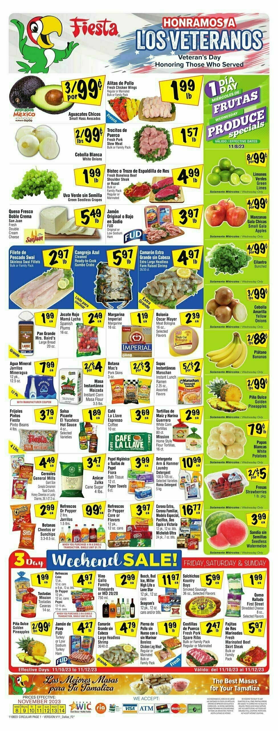 Fiesta Mart Weekly Ad from November 8