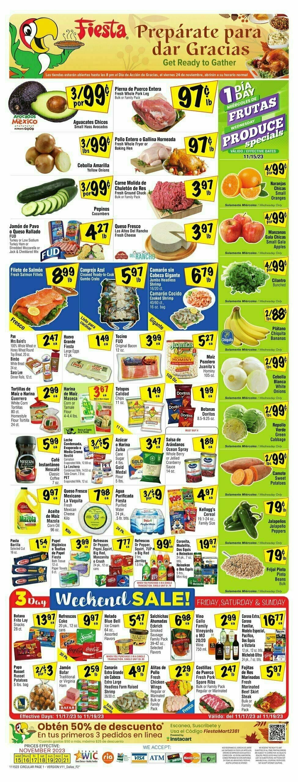 Fiesta Mart Weekly Ad from November 15