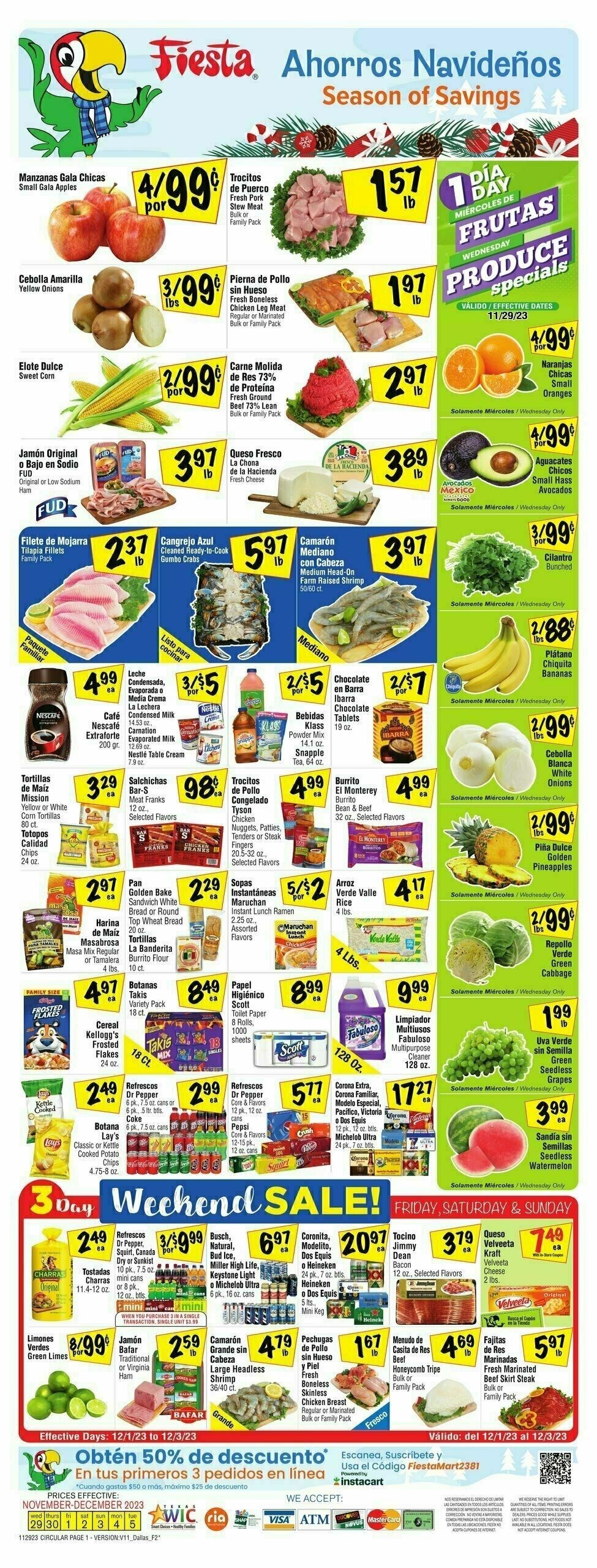 Fiesta Mart Weekly Ad from November 29