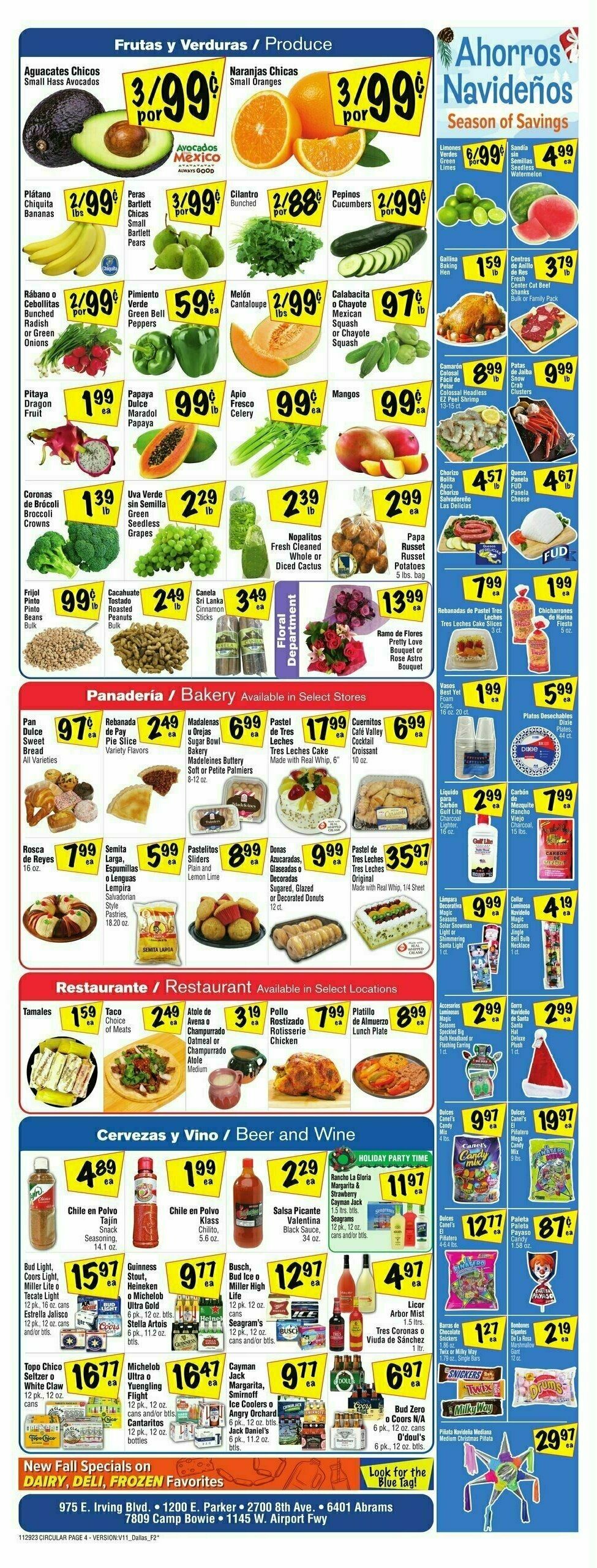 Fiesta Mart Weekly Ad from November 29