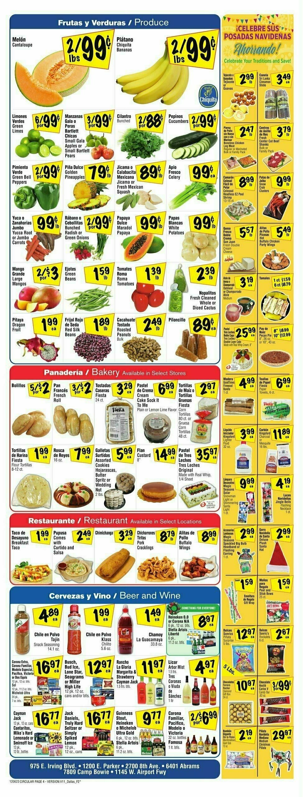 Fiesta Mart Weekly Ad from December 6