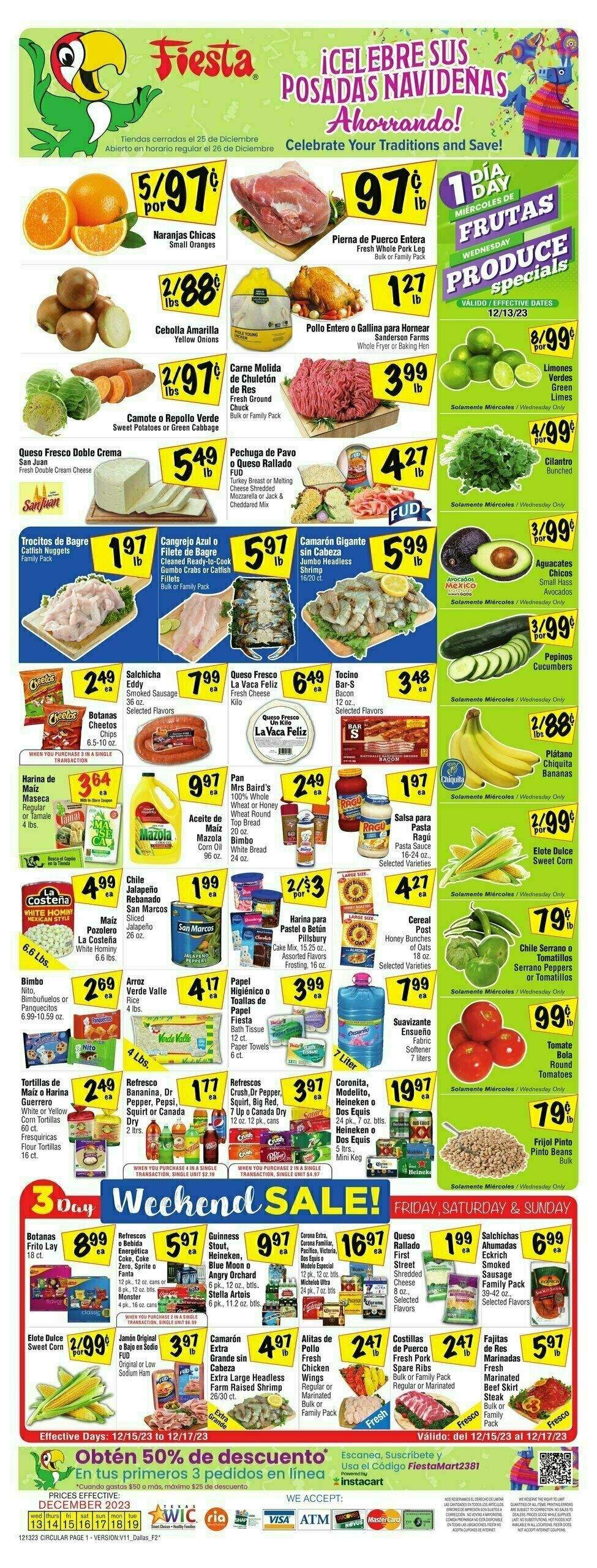 Fiesta Mart Weekly Ad from December 13