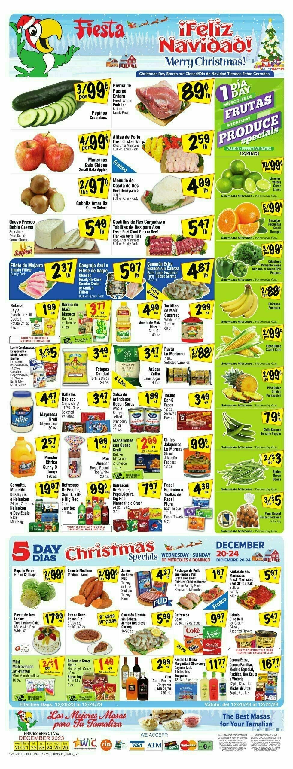 Fiesta Mart Weekly Ad from December 20