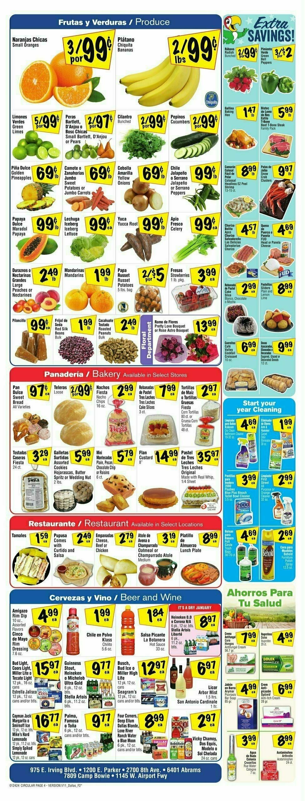 Fiesta Mart Weekly Ad from January 24
