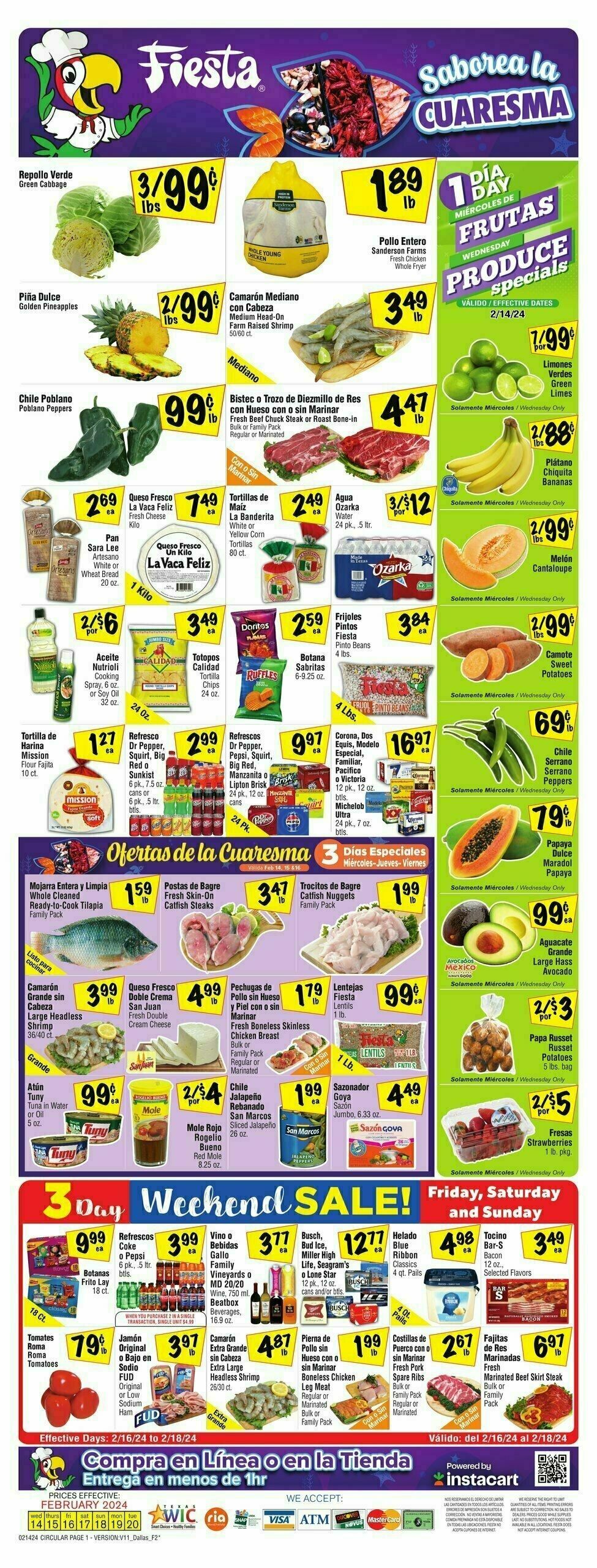 Fiesta Mart Weekly Ad from February 14