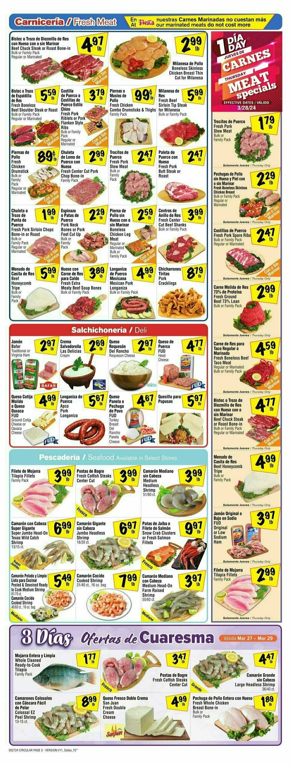 Fiesta Mart Weekly Ad from March 27