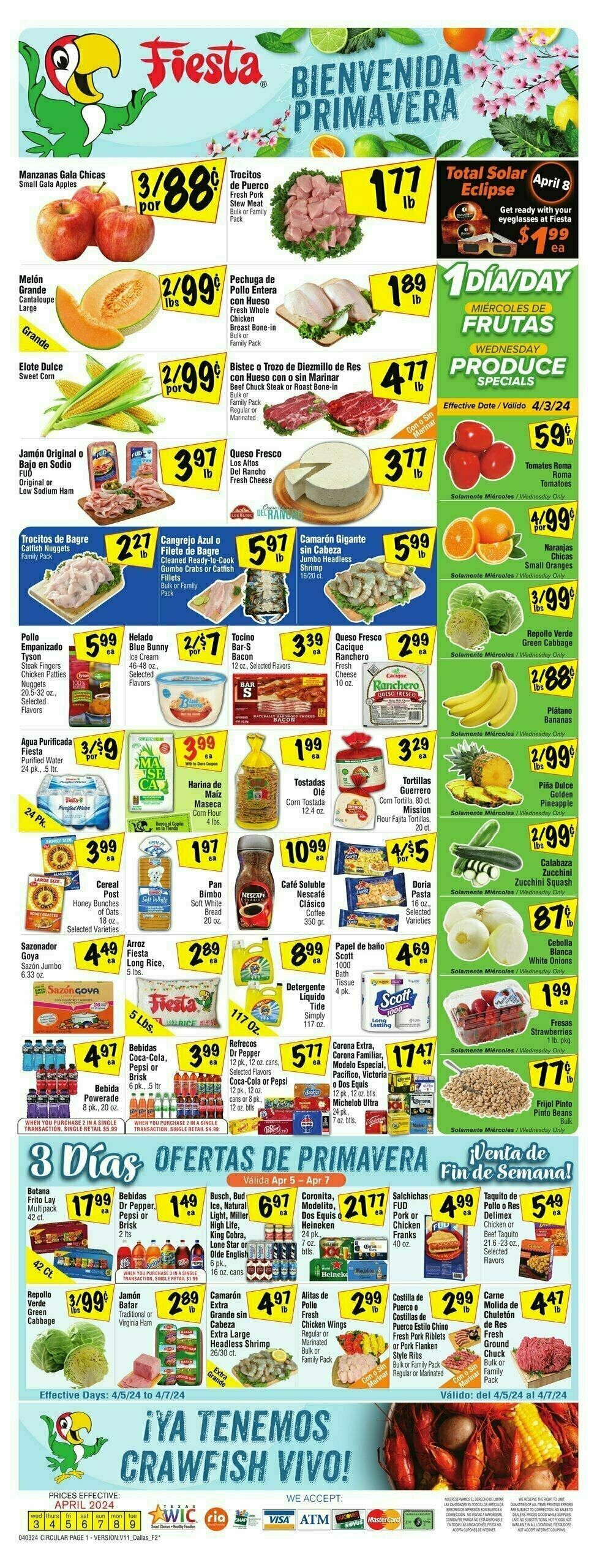 Fiesta Mart Weekly Ad from April 3