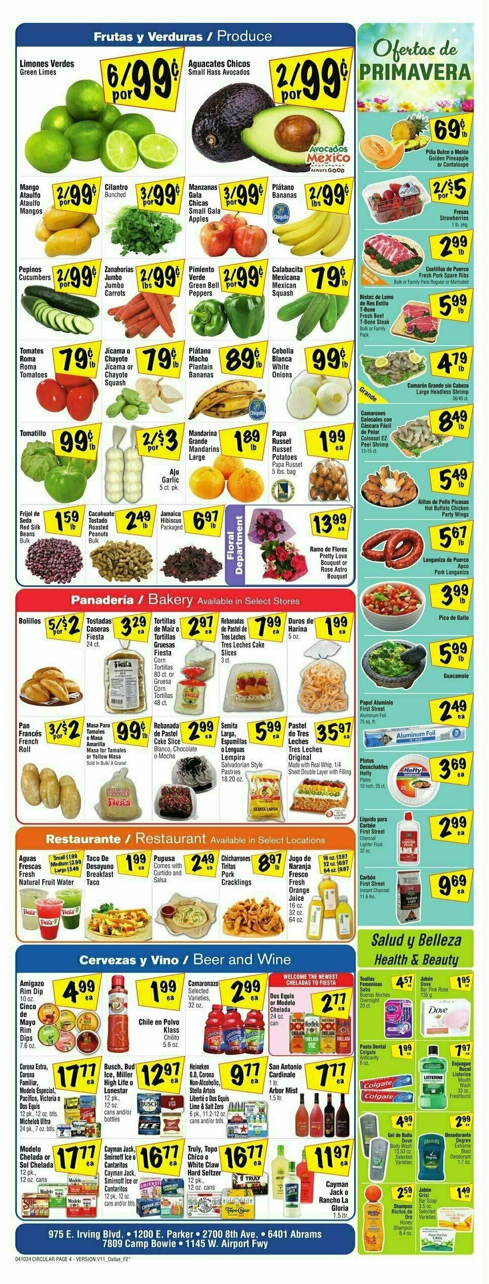 Fiesta Mart Weekly Ad from April 10