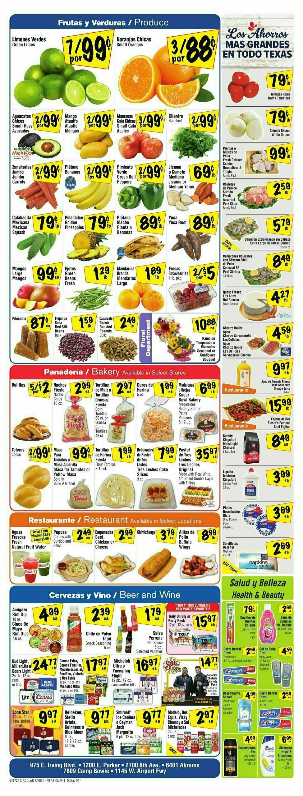 Fiesta Mart Weekly Ad from April 17