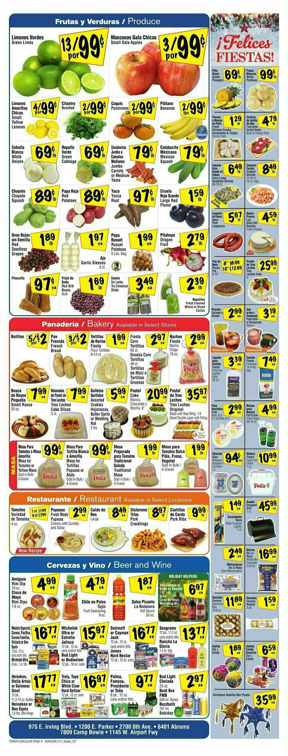 Fiesta Mart Weekly Ad from December 4