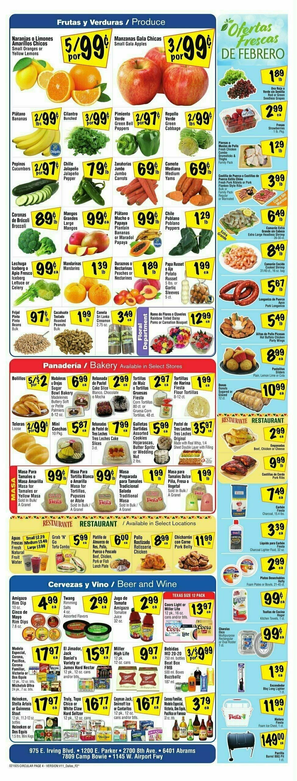 Fiesta Mart Weekly Ad from February 19