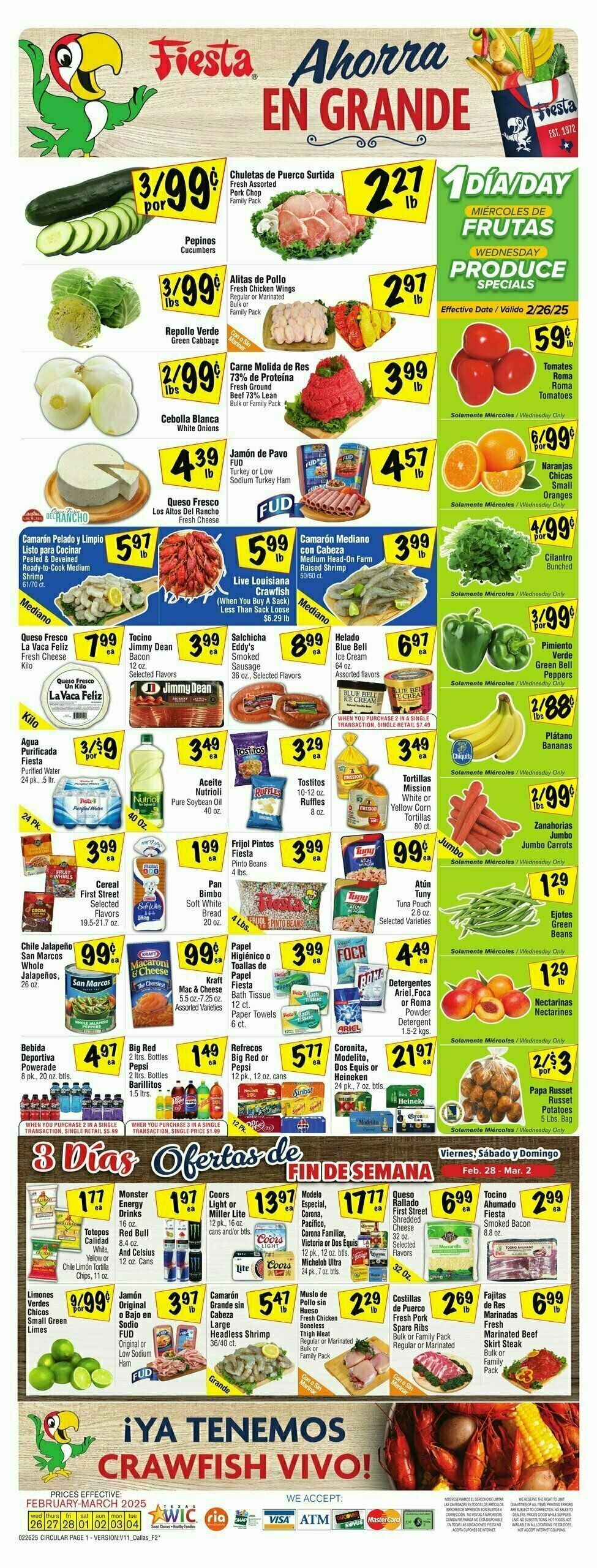 Fiesta Mart Weekly Ad from February 26