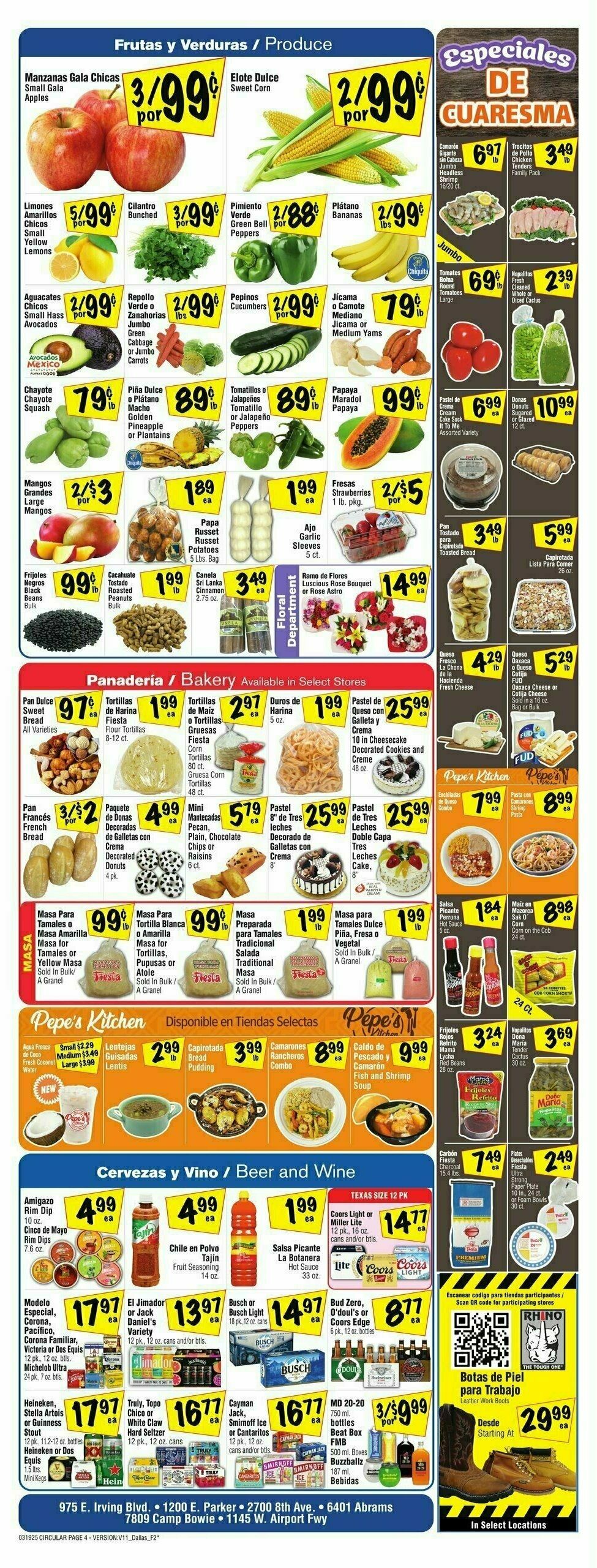 Fiesta Mart Weekly Ad from March 19