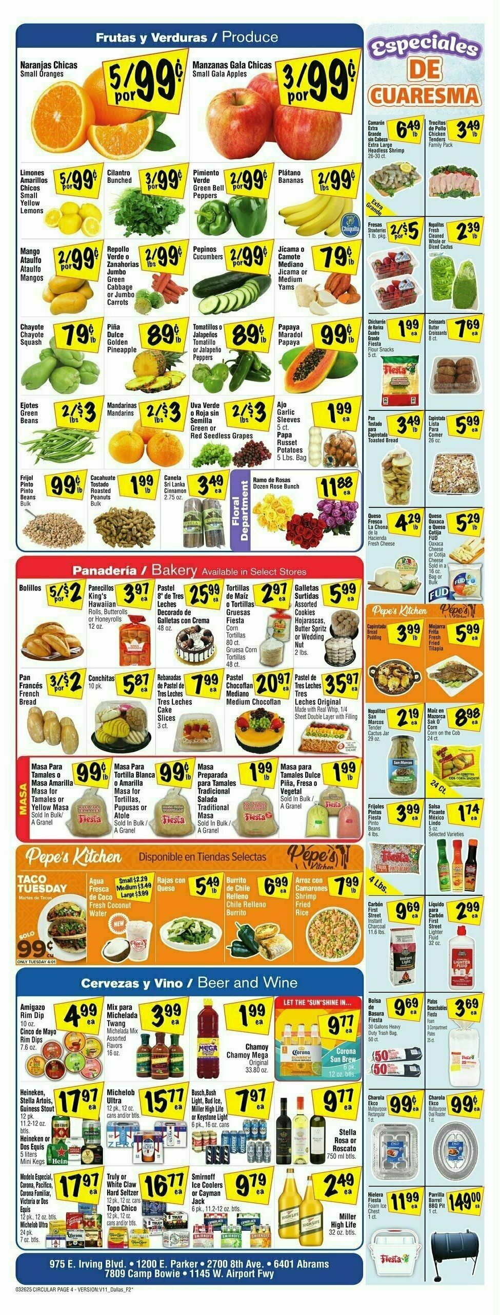 Fiesta Mart Weekly Ad from March 26
