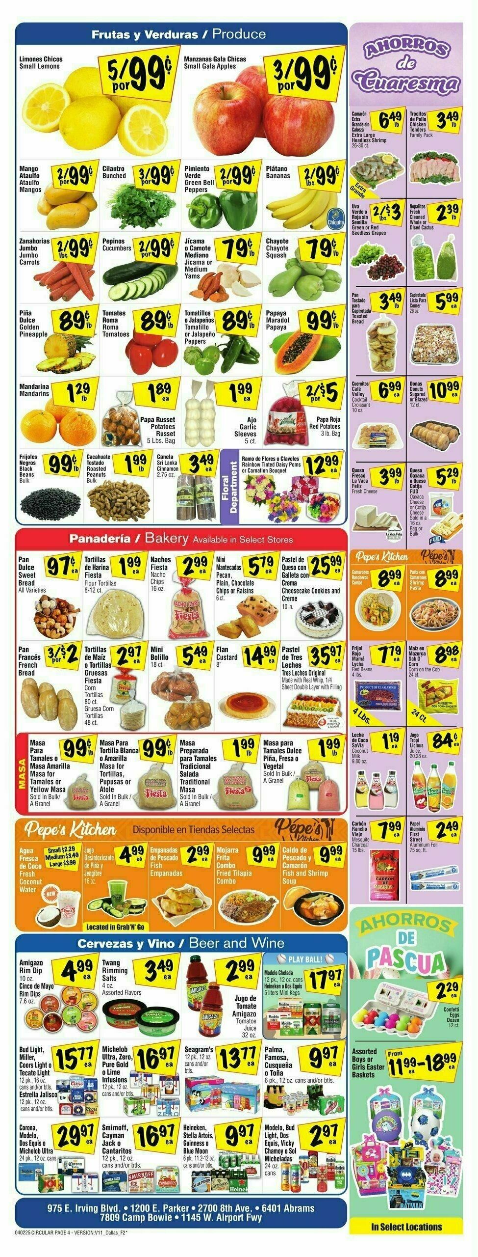 Fiesta Mart Weekly Ad from April 2