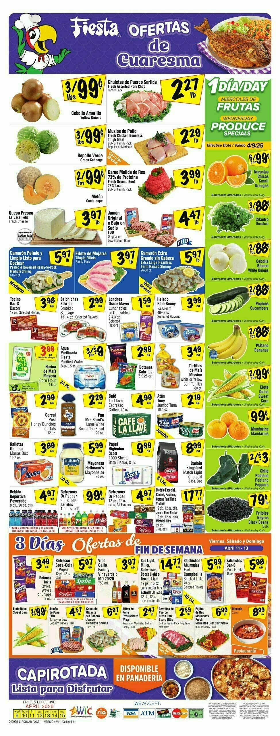 Fiesta Mart Weekly Ad from April 9