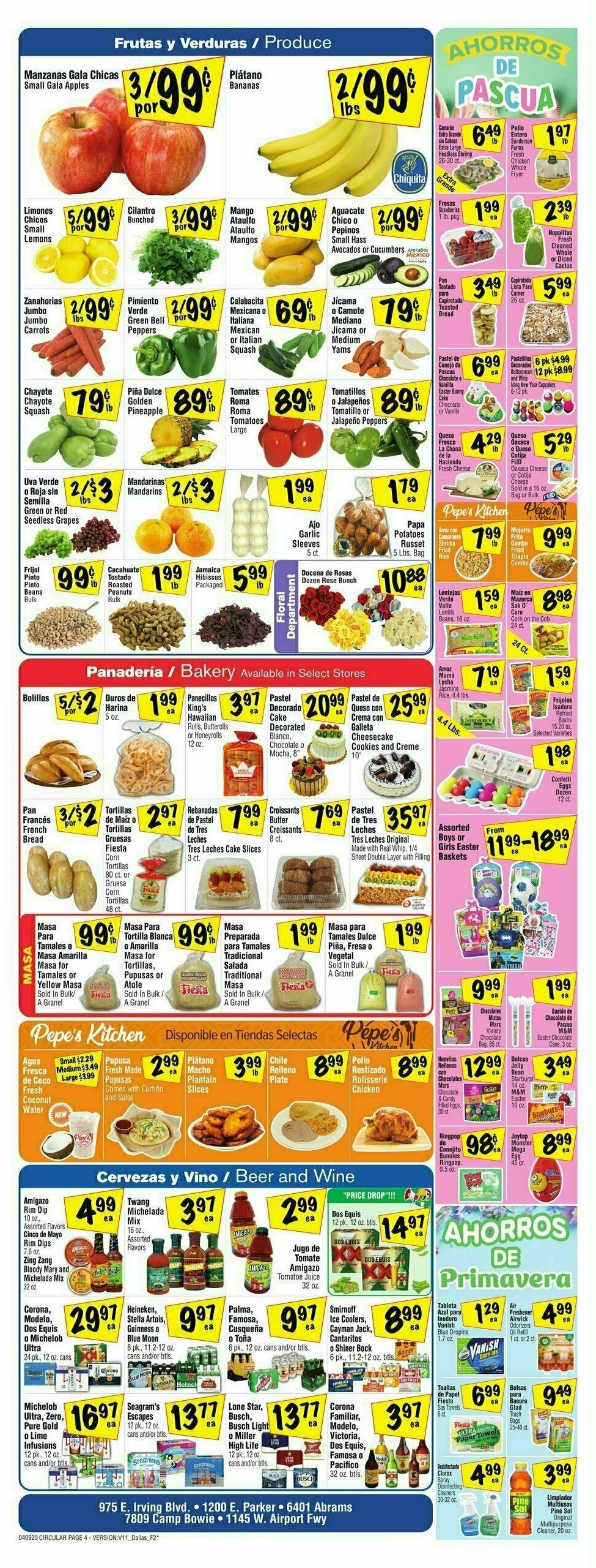 Fiesta Mart Weekly Ad from April 9