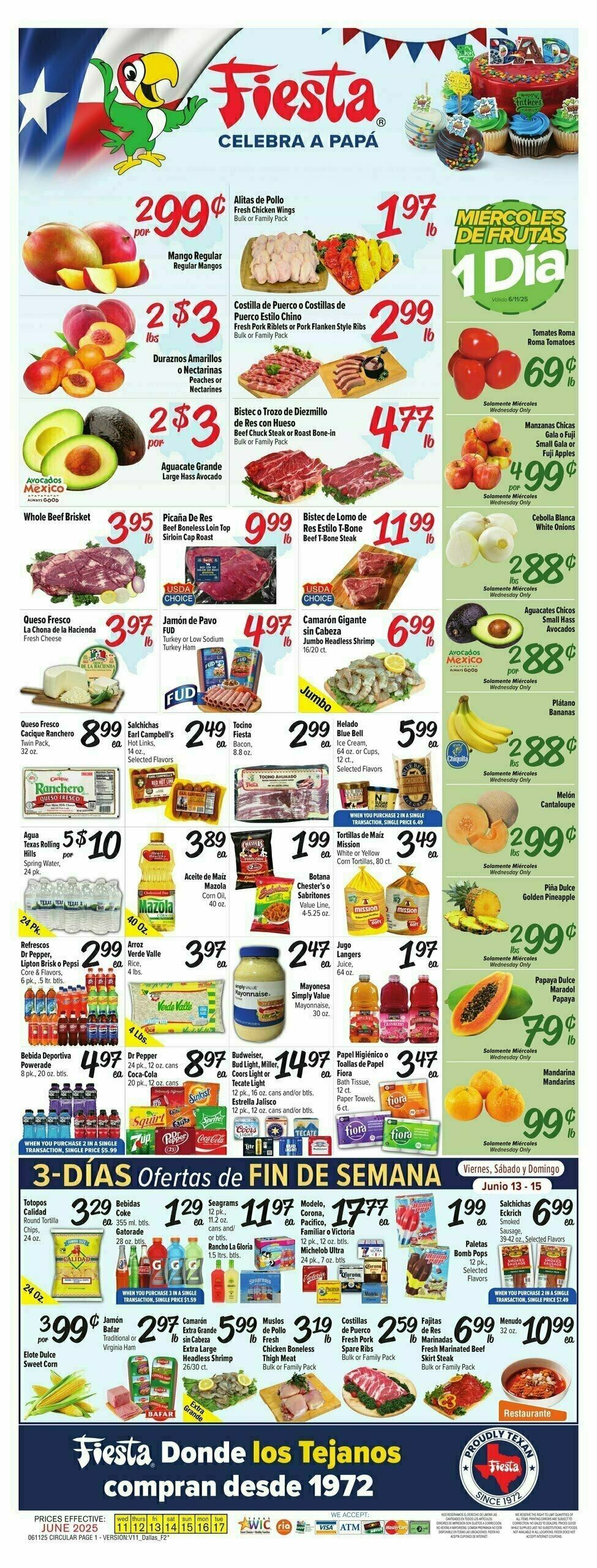 Fiesta Mart Weekly Ad from June 11