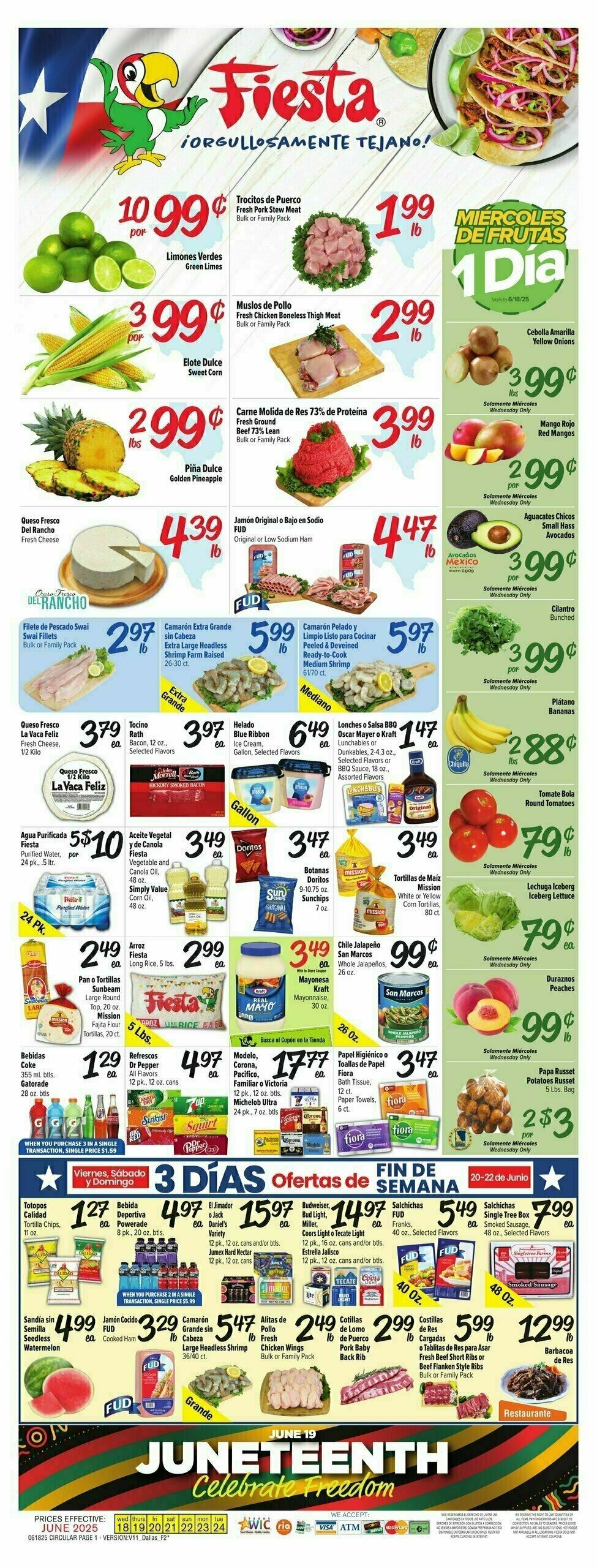 Fiesta Mart Weekly Ad from June 18