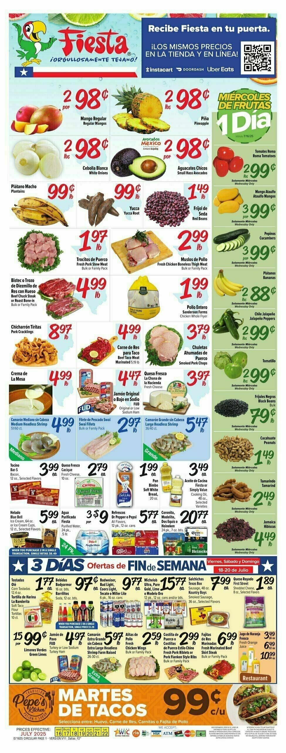 Fiesta Mart Weekly Ad from July 16