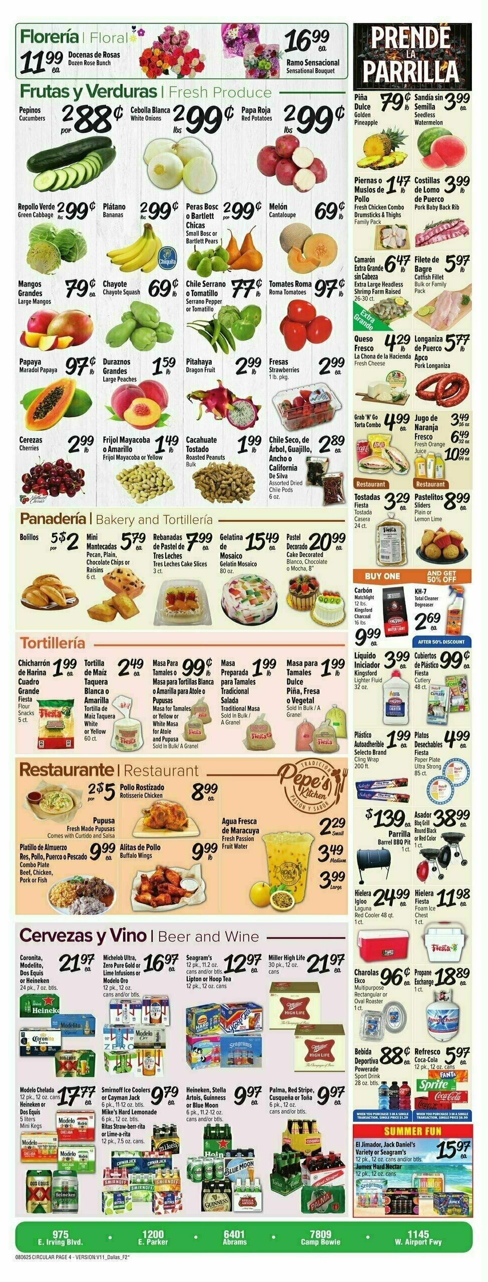 Fiesta Mart Weekly Ad from August 6