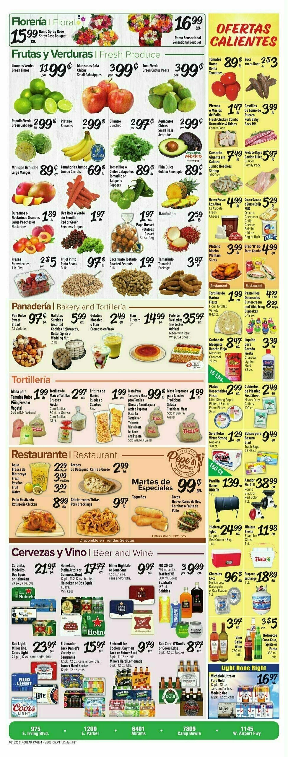 Fiesta Mart Weekly Ad from August 13