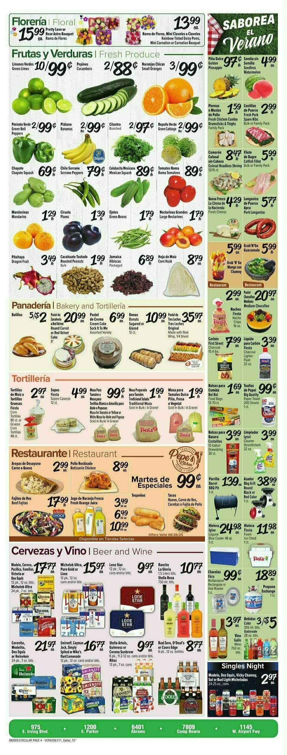 Fiesta Mart Weekly Ad from August 20