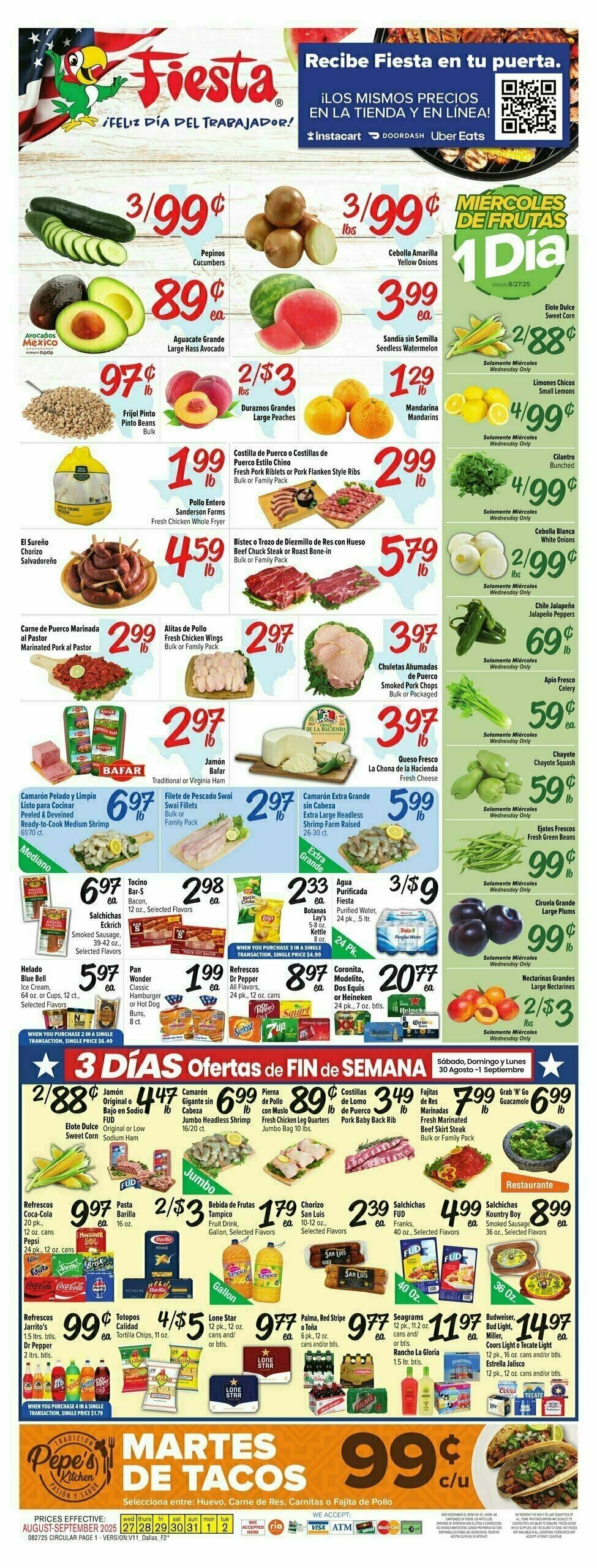 Fiesta Mart Weekly Ad from August 27
