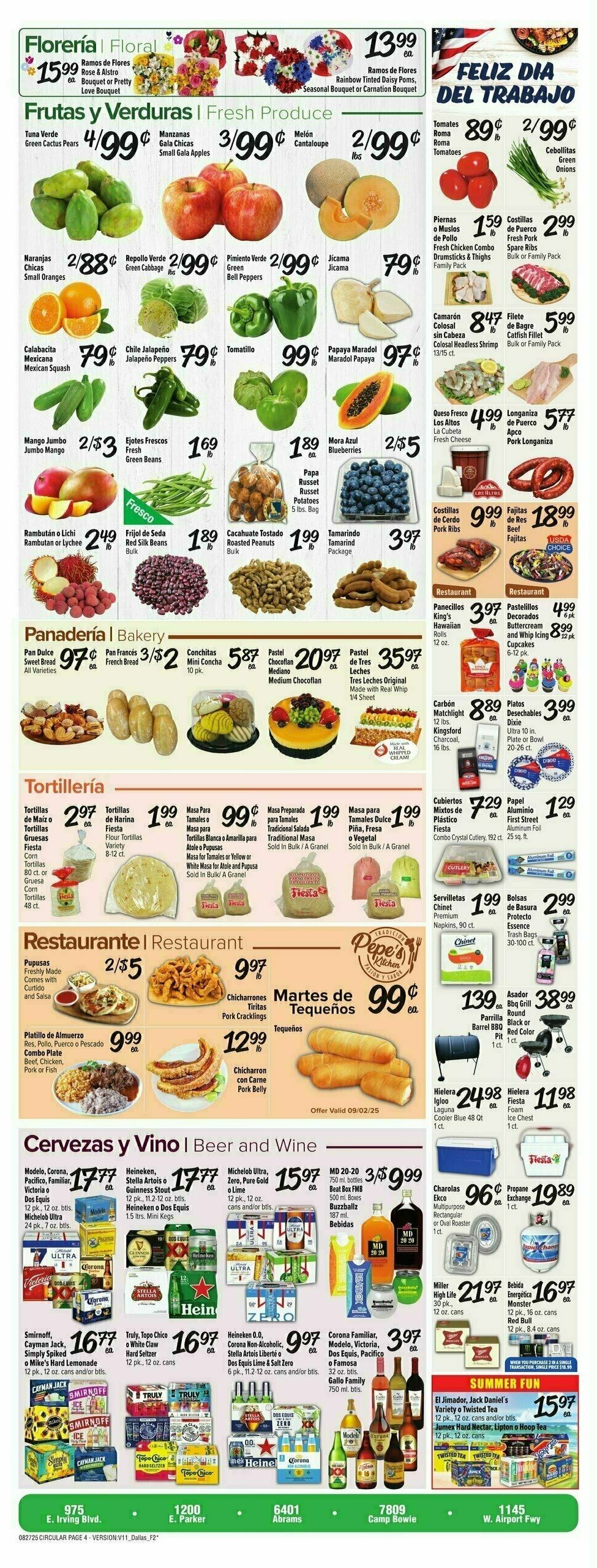 Fiesta Mart Weekly Ad from August 27