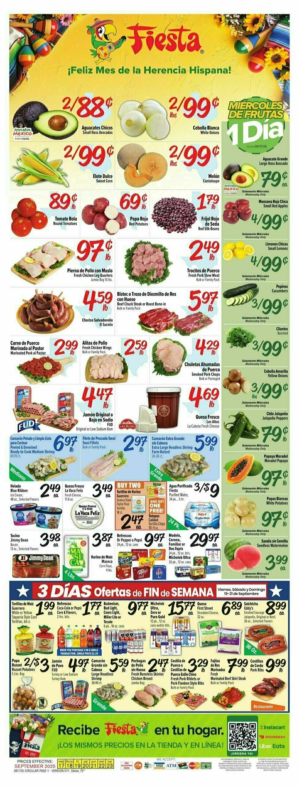 Fiesta Mart Weekly Ad from September 17