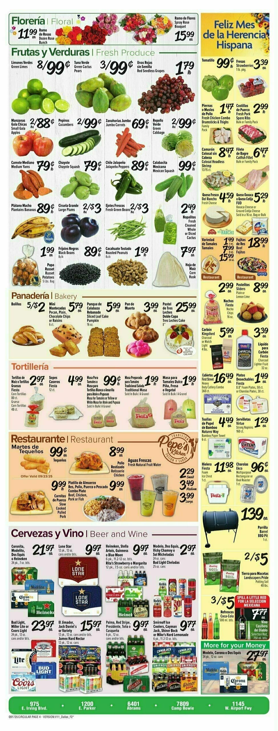 Fiesta Mart Weekly Ad from September 17
