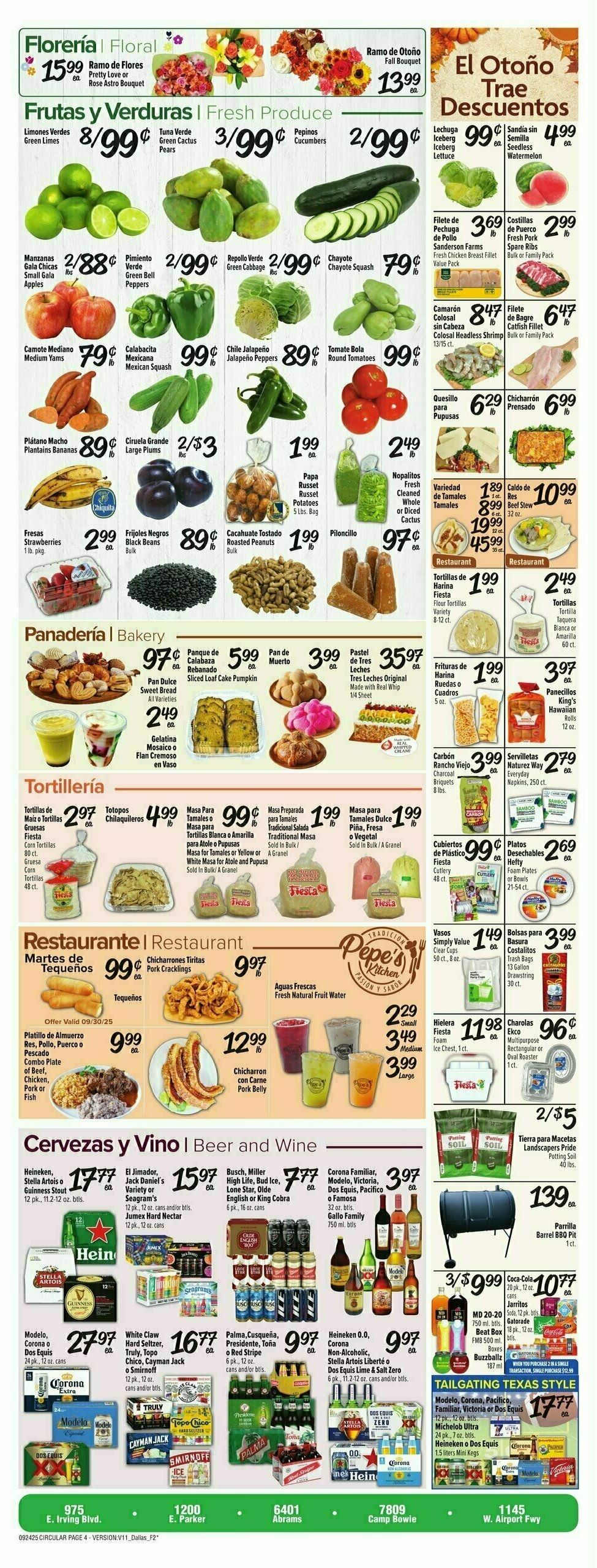 Fiesta Mart Weekly Ad from September 24
