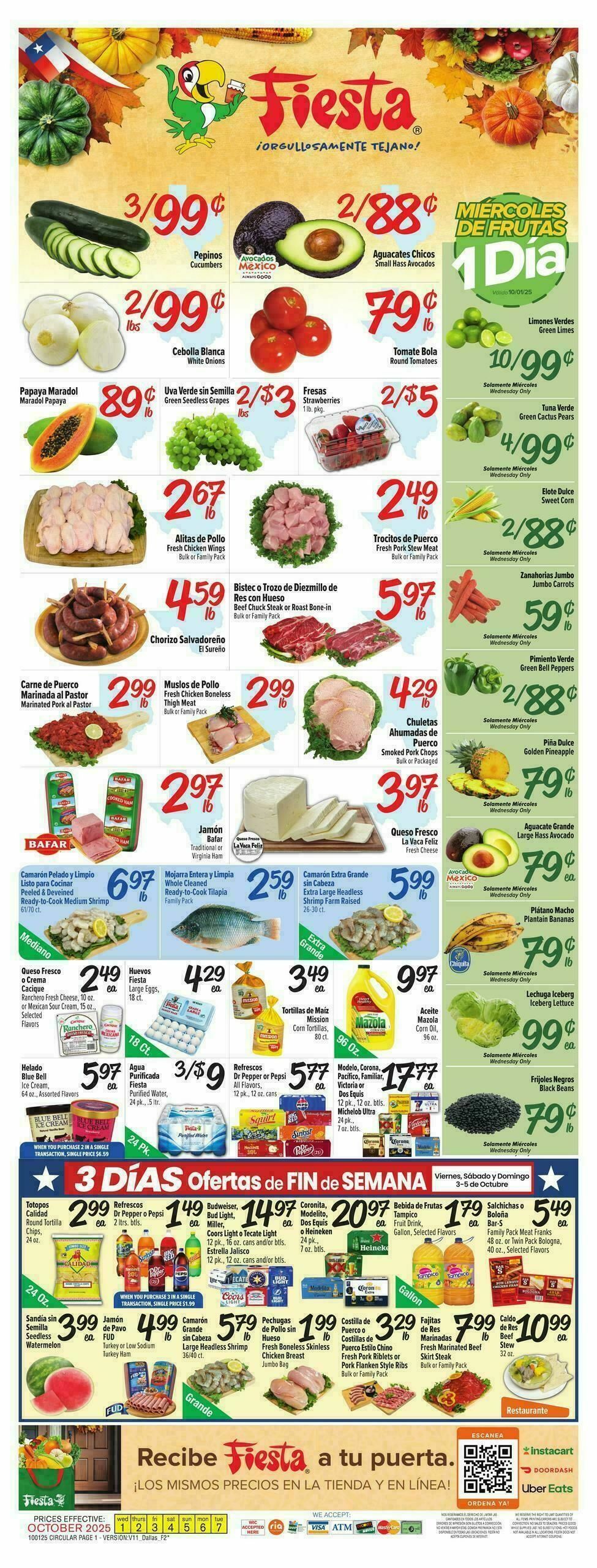Fiesta Mart Weekly Ad from October 1