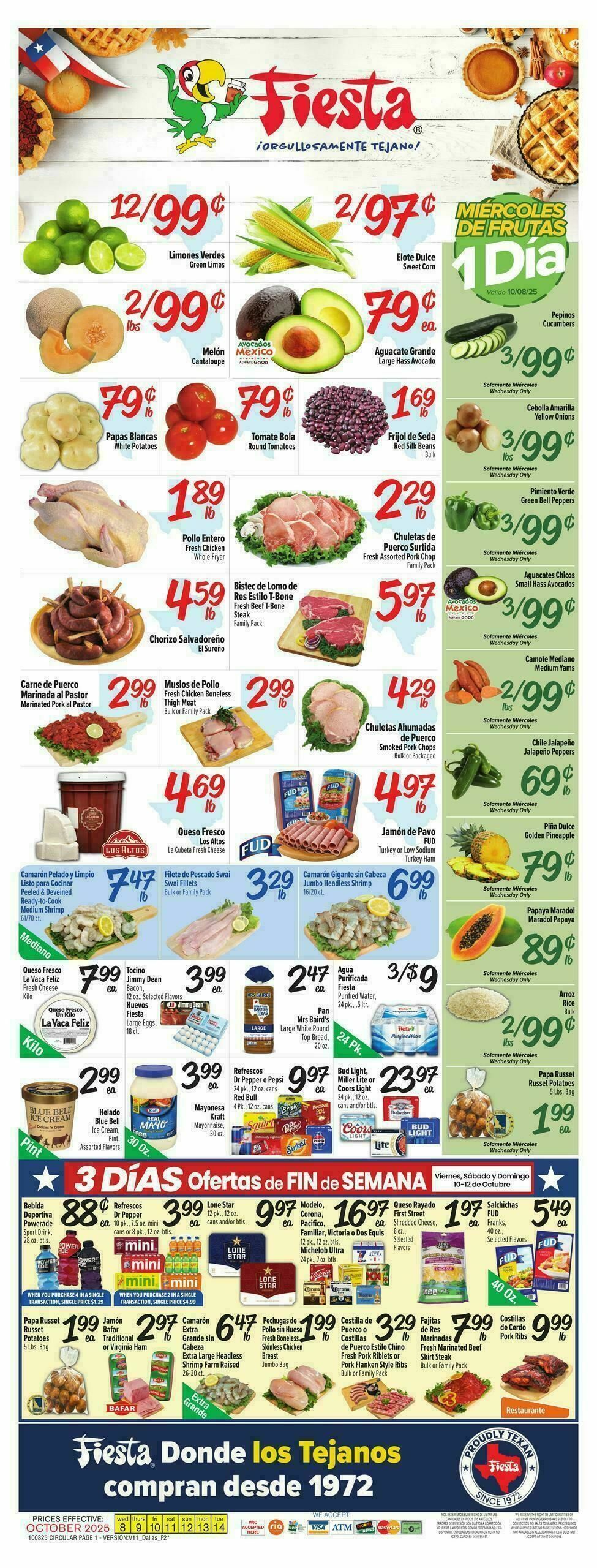 Fiesta Mart Weekly Ad from October 8