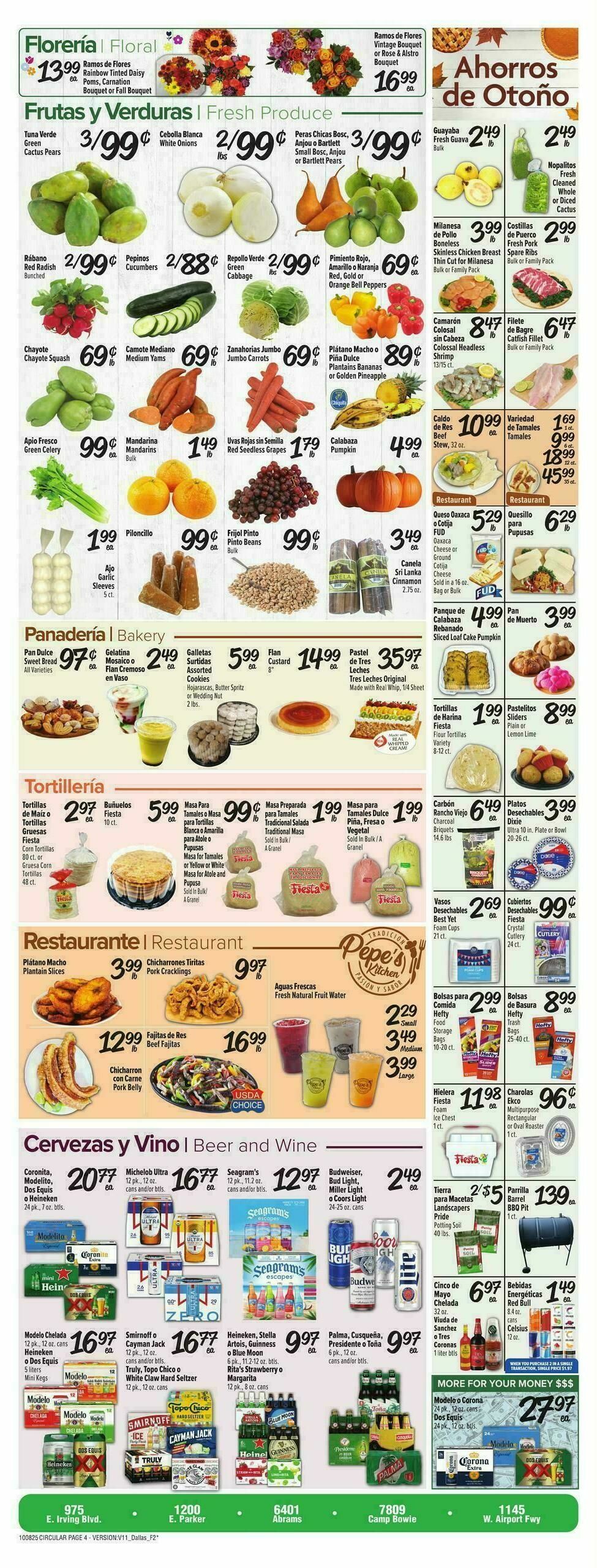 Fiesta Mart Weekly Ad from October 8