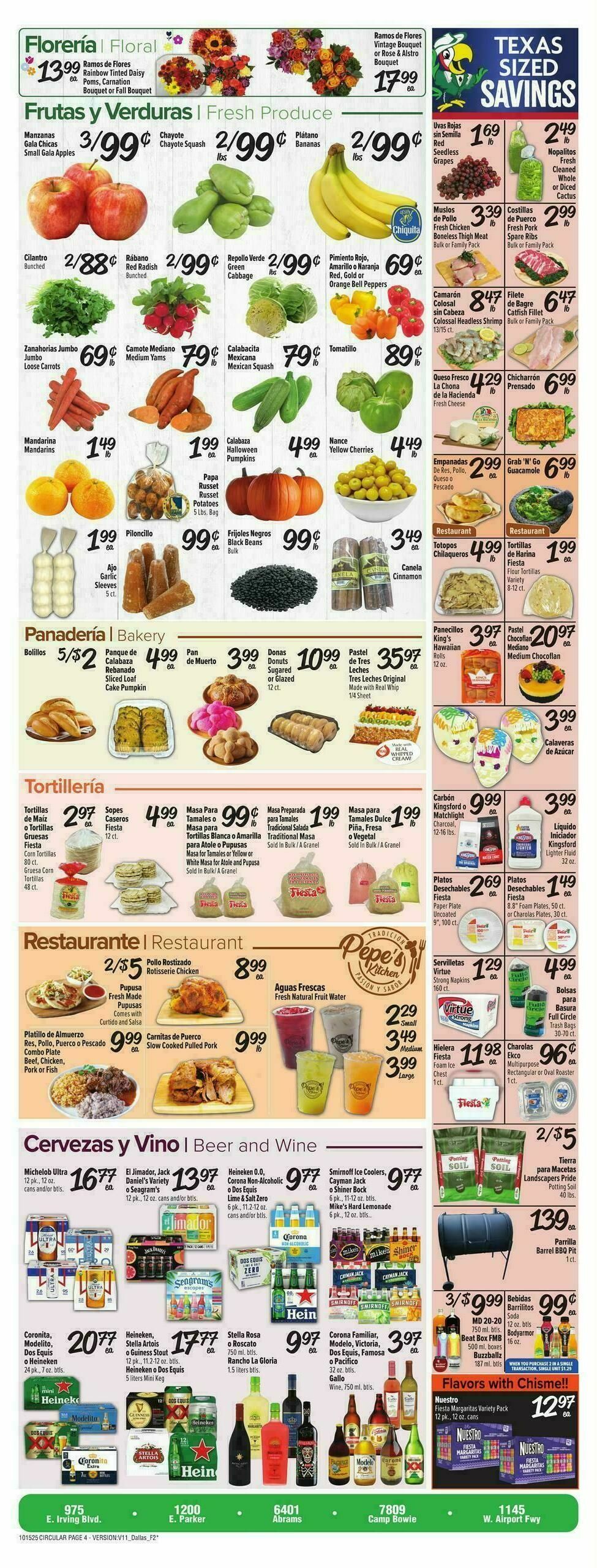 Fiesta Mart Weekly Ad from October 15