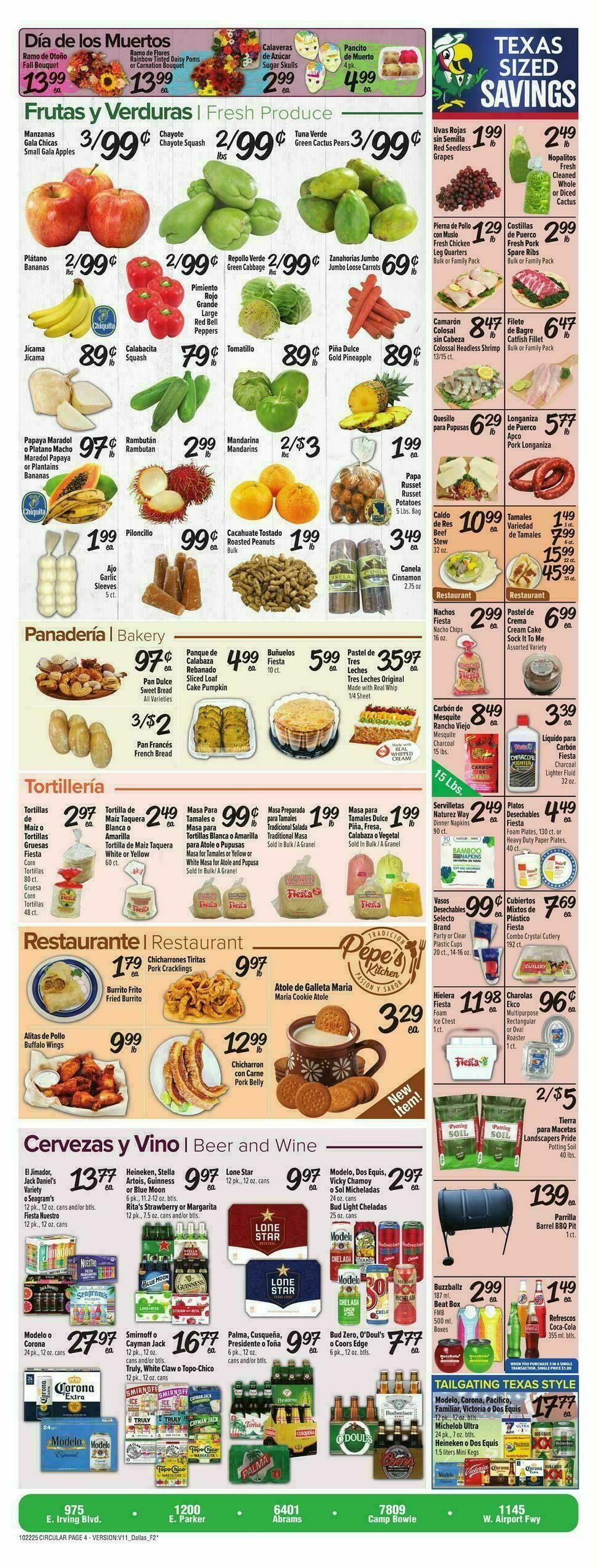 Fiesta Mart Weekly Ad from October 22