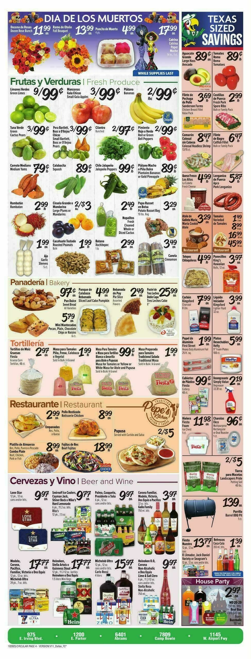 Fiesta Mart Weekly Ad from October 29