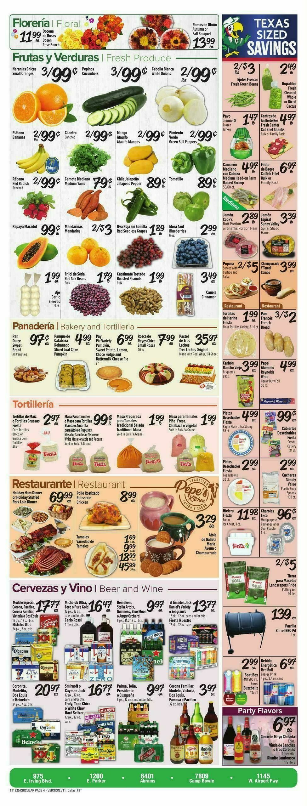Fiesta Mart Weekly Ad from November 12