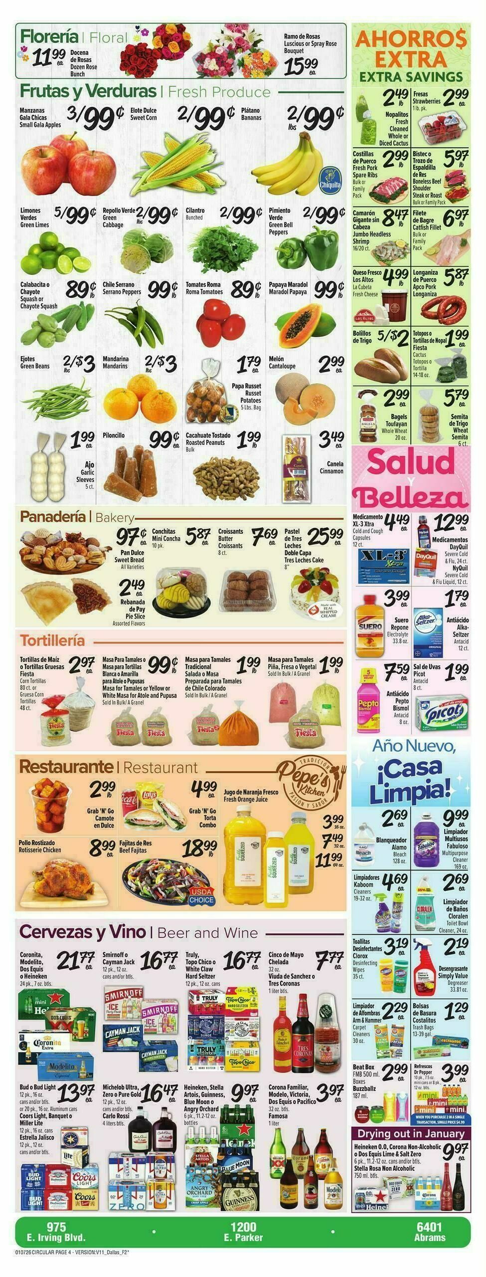 Fiesta Mart Weekly Ad from January 7
