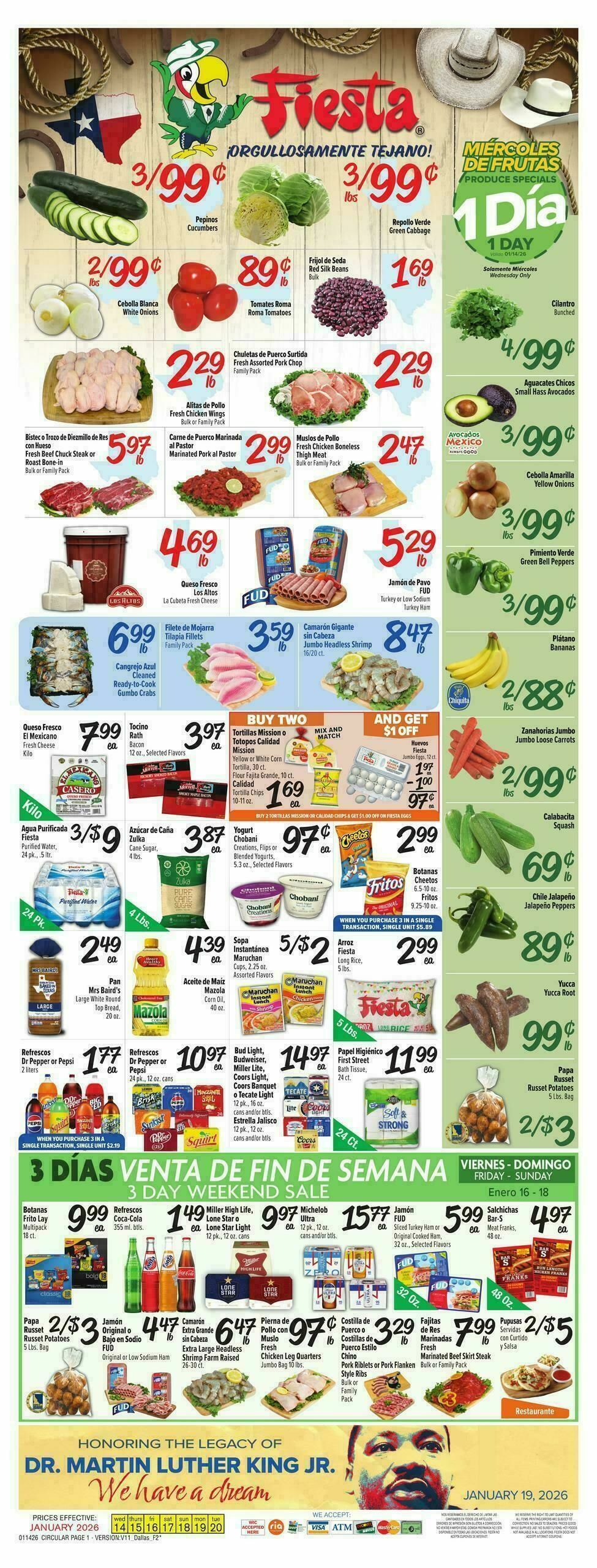 Fiesta Mart Weekly Ad from January 14