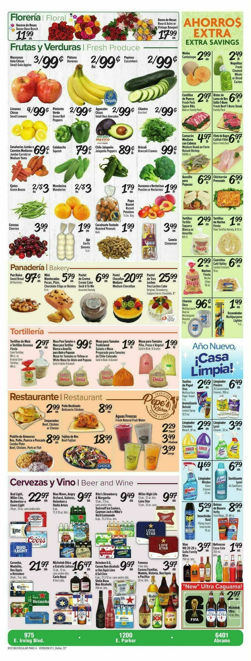 Fiesta Mart Weekly Ad from January 21