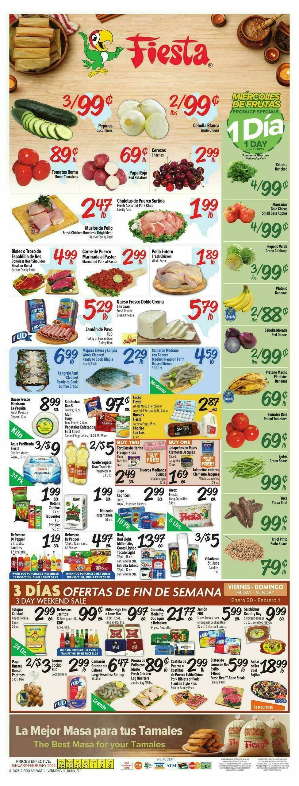 Fiesta Mart Weekly Ad from January 28
