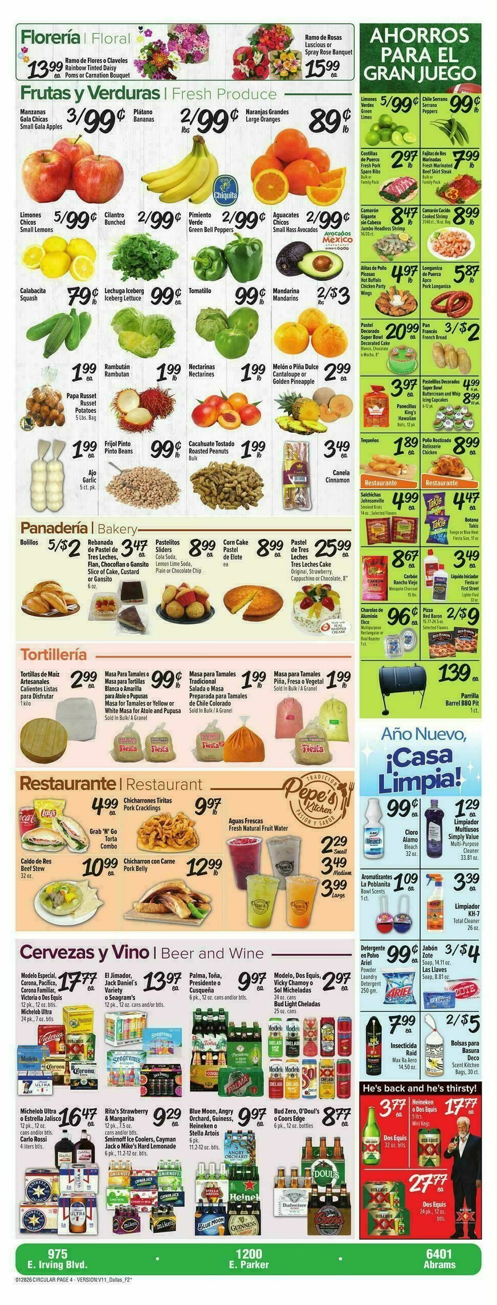 Fiesta Mart Weekly Ad from January 28