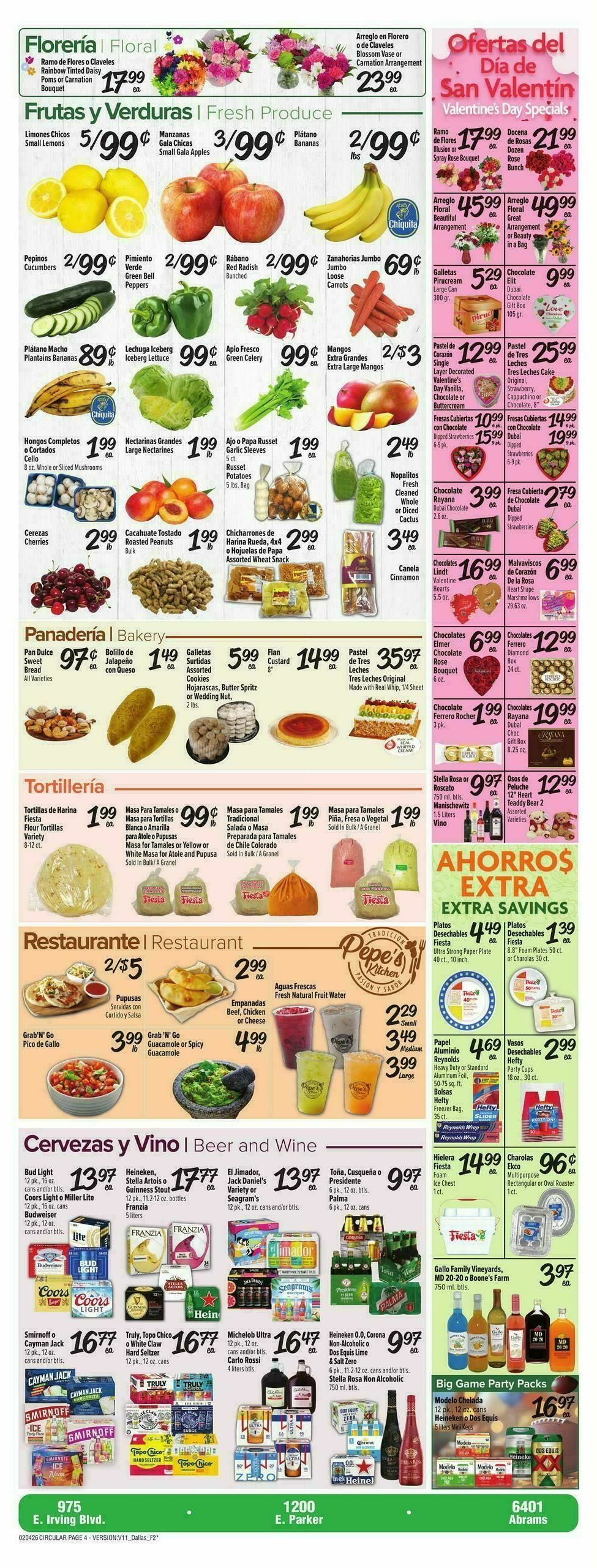 Fiesta Mart Weekly Ad from February 4