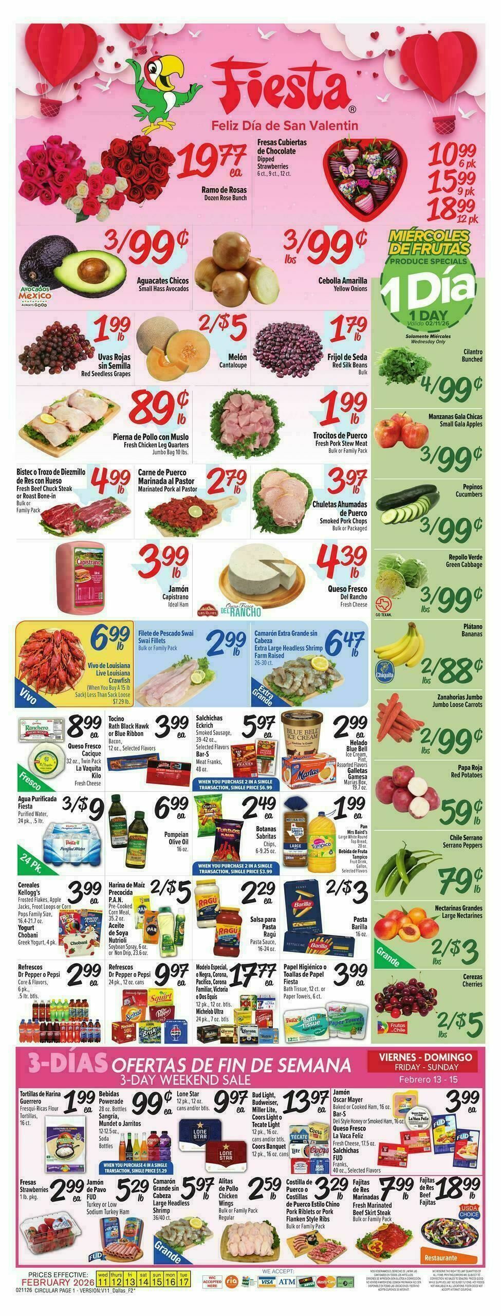 Fiesta Mart Weekly Ad from February 11